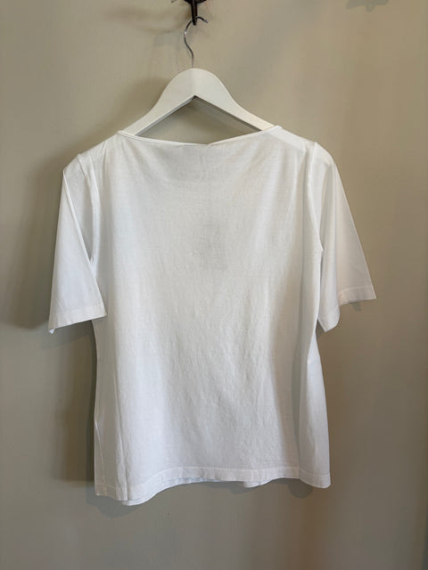 Transit Fine Boatneck Tee - White