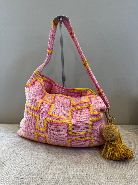 Among Equals Skin Pik Bilum 2026- Yellow Raffia Tassel
