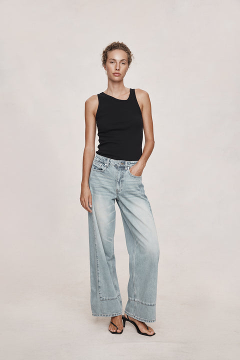 Marle Border Jean - Faded Blue