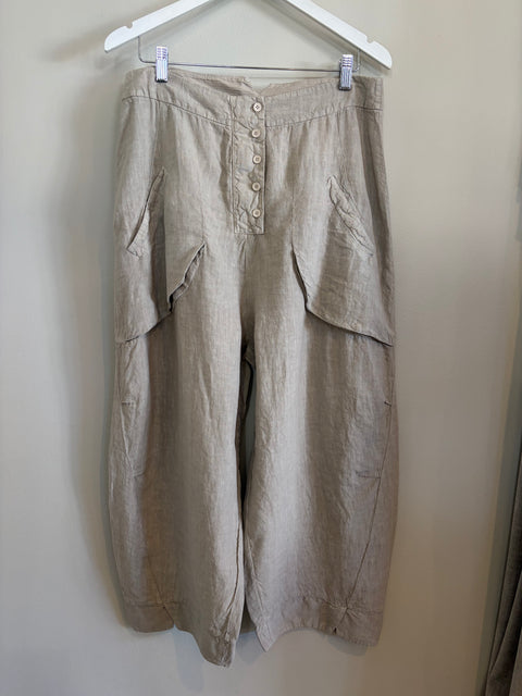Transit Button Front Pant - Sand