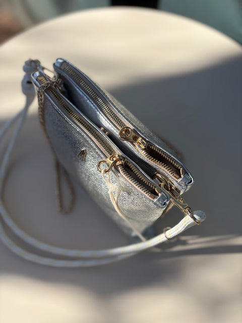 Craie Studio Duo Crossbody Bag - Argent
