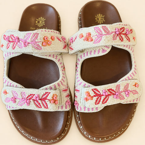 De Siena Beaded Sandal - Pink