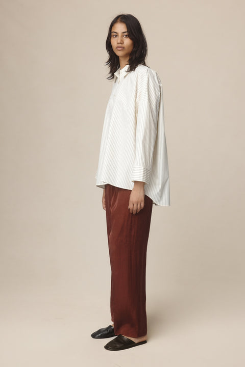 Marle Edie Shirt - Ivory/Black Stripe