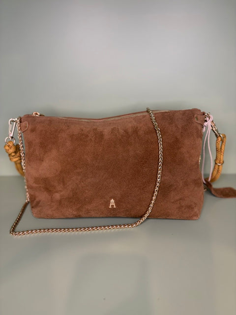 Craie Studio Mallow Crossbody Bag - Suede Sepia