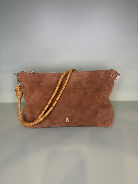 Craie Studio Mallow Crossbody Bag - Suede Sepia