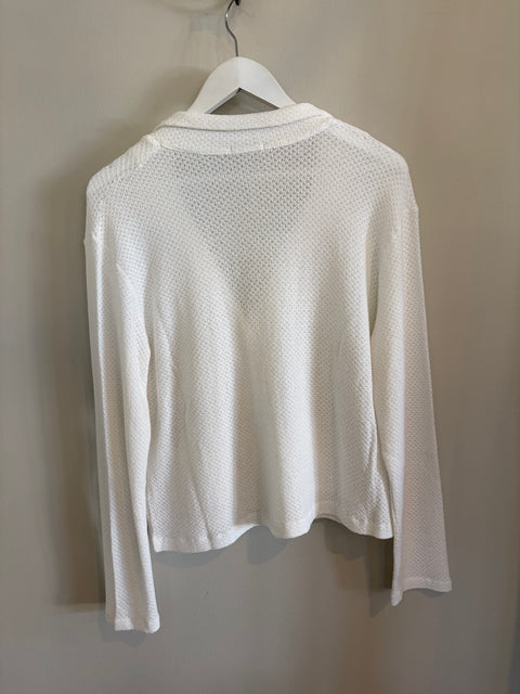 Transit Waffle Knit Jacket - White