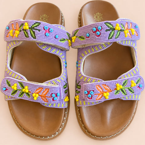 De Siena Beaded Sandal - Lilac