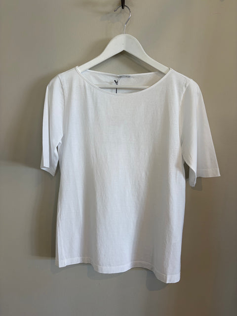 Transit Fine Boatneck Tee - White