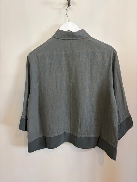 Transit Linen Shirt / Jacket - Dark Olive