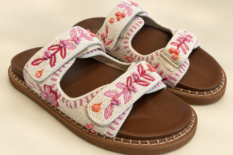 De Siena Beaded Sandal - Pink