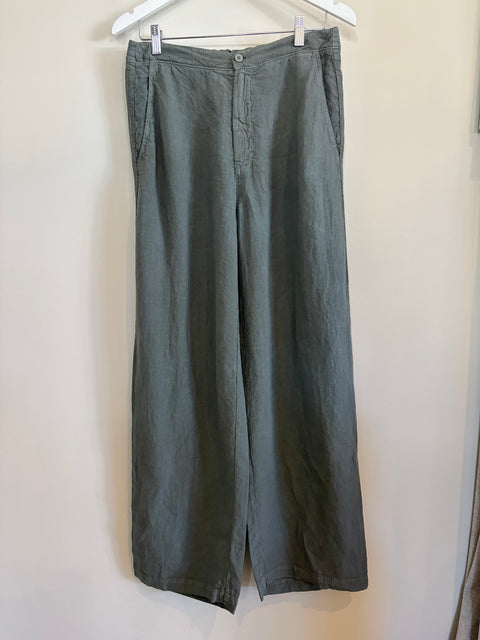 Transit Linen Pant - Dark Olive