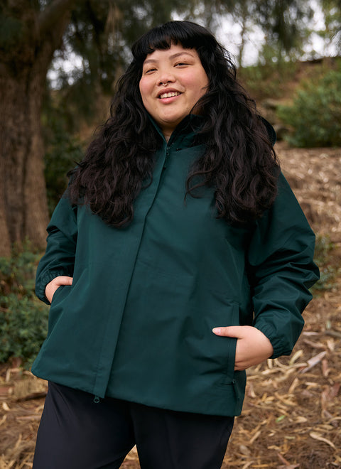 Amble Elements Waterproof Jacket - Eucalyptus
