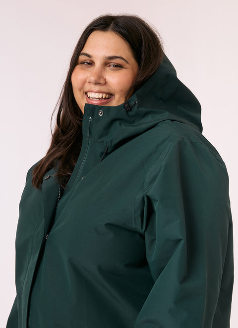 Amble Refuge Waterproof Jacket - Eucalyptus