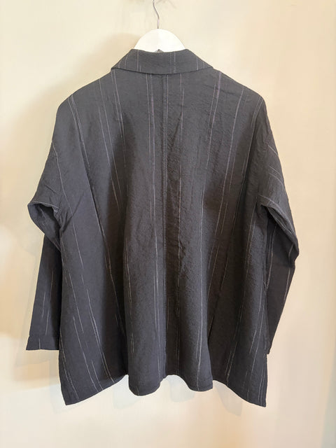 Transit Pinstripe Jacket - Black