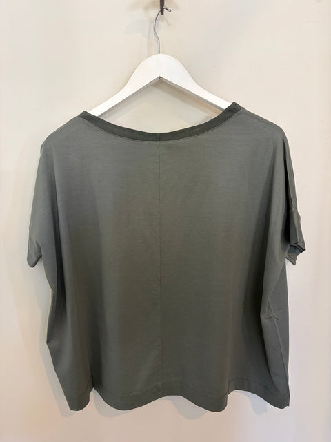 Transit Boxy Tee - Dark Olive