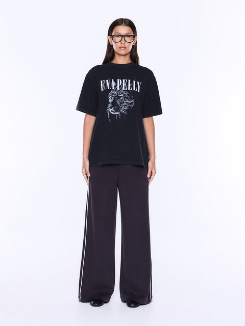 Ena Pelly Ivy Relaxed Tee - Vintage Black/Cheetah