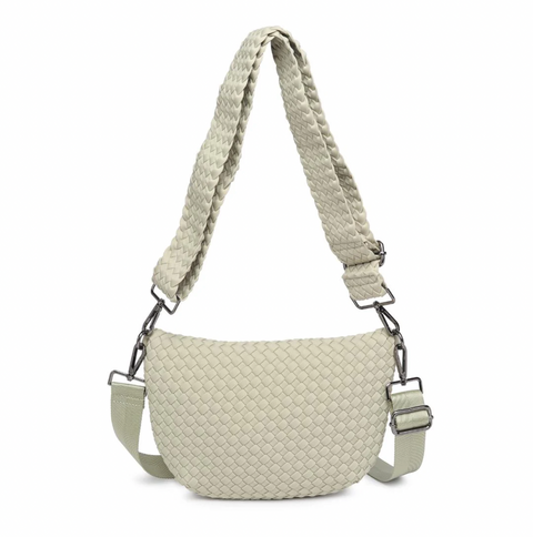 Sol and Selene Woven Neoprene Cross Body Bag - Ethereal