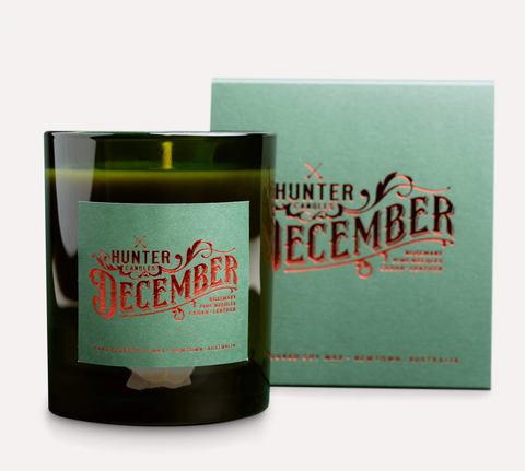 HUNTER CANDLES DECEMBER | Pine, Cedar, Rosemary, Leather