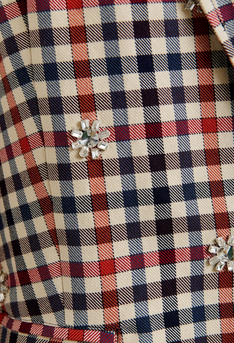 Essentiel Beaded Check Blazer