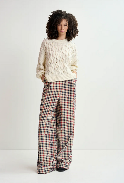 Essentiel Pearl Cable Knit Sweater
