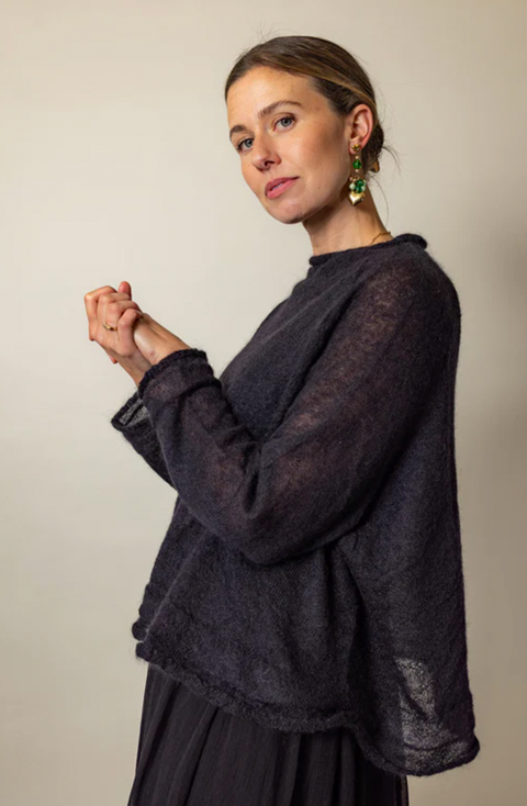 Luna Gallery Mohair Raglan Sleeve Sweater