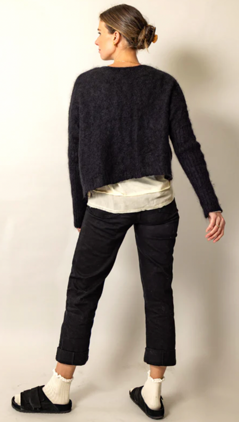 Luna Gallery Mohair and Merino Diamond Crop Cardi