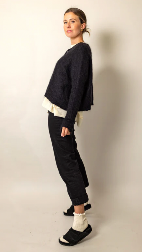 Luna Gallery Mohair and Merino Diamond Crop Cardi
