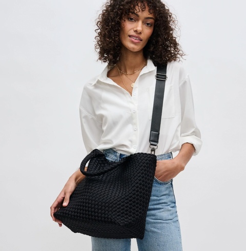 Sol and Selene Woven Neoprene Cross Body Bag - Skys The Limit Medium