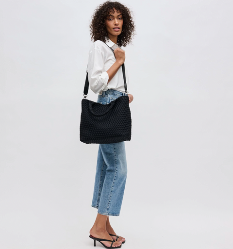 Sol and Selene Woven Neoprene Cross Body Bag - Skys The Limit Medium