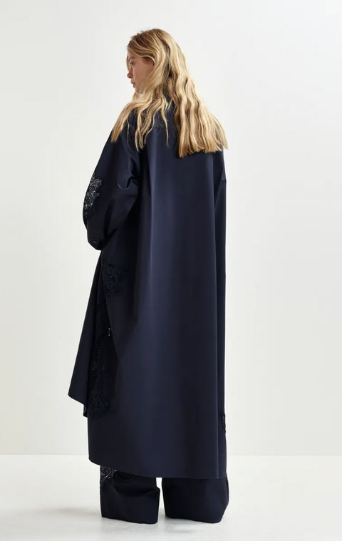 Essentiel Cotton Broderie Trim Dress