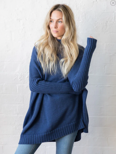 Luna Gallery Merino Wool Turtle Neck Jumper Dress