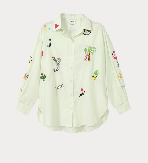 ME369 Madison Oversized Embroidered Shirt