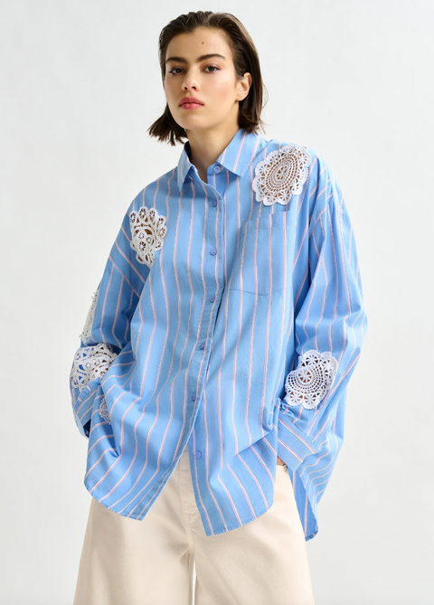 Essentiel Lace Patchwork Shirt