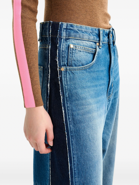 Essentiel Wide Leg Contrast Panel Jeans