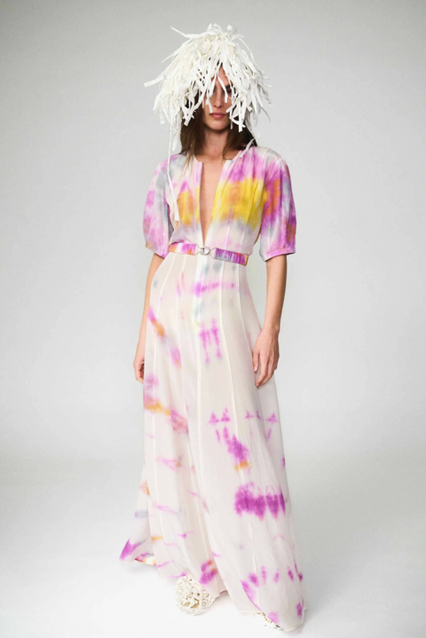 Luuda Silk Zipper Gown