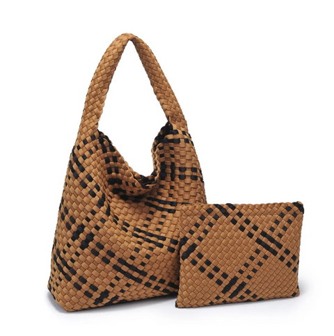 Sol and Selene Woven Neoprene Handbag - Celestial