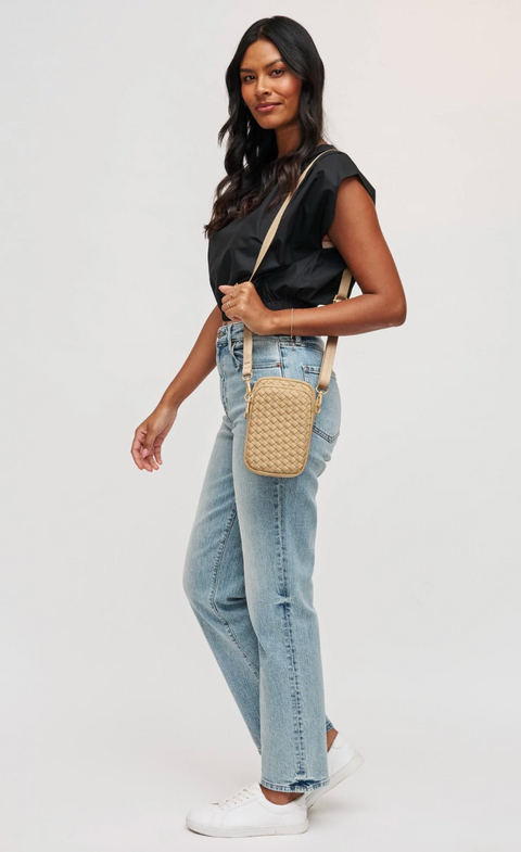 Sol and Selene Woven Neoprene Crossbody Bag - Divide and Conquer