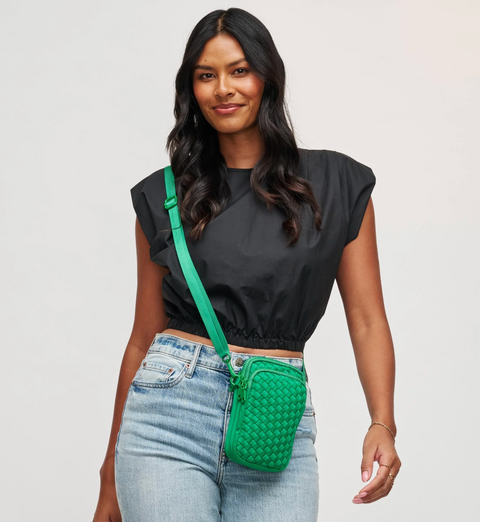 Sol and Selene Woven Neoprene Crossbody Bag - Divide and Conquer