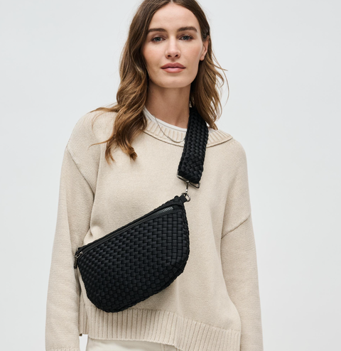 Sol and Selene Woven Neoprene Crossbody Bag - Ethereal
