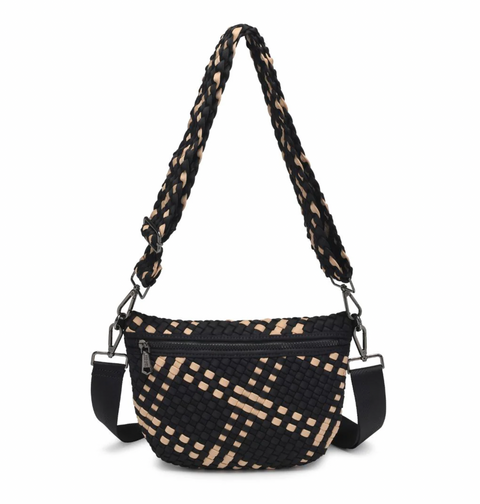 Sol and Selene Woven Neoprene Crossbody Bag - Ethereal