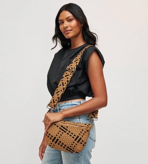 Sol and Selene Woven Neoprene Crossbody Bag - Ethereal