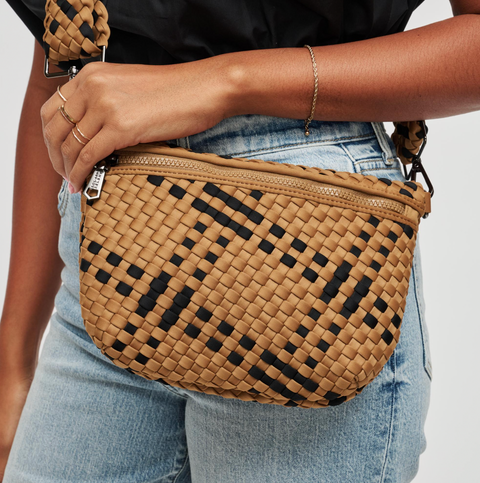 Sol and Selene Woven Neoprene Crossbody Bag - Ethereal