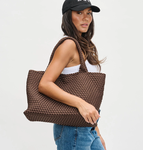 Sol and Selene Woven Neoprene Cross Body Bag - Skys The Limit Large