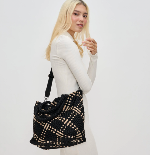 Sol and Selene Woven Neoprene Cross Body Bag - Skys The Limit Medium