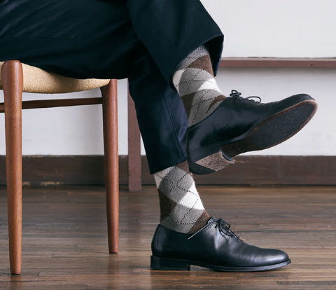 Yahae Organic Cotton Alpaca Yak Argyle Socks