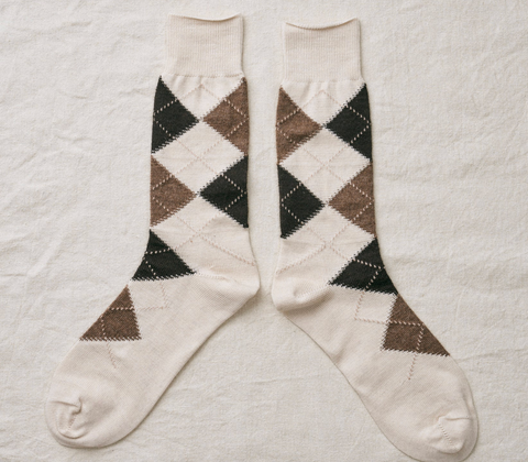Yahae Organic Cotton Alpaca Yak Argyle Socks