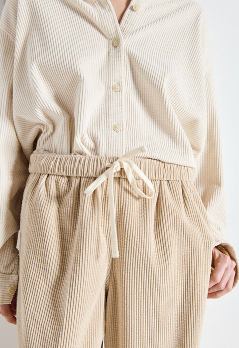 American Vintage Padow Corduroy Trousers - Mastic