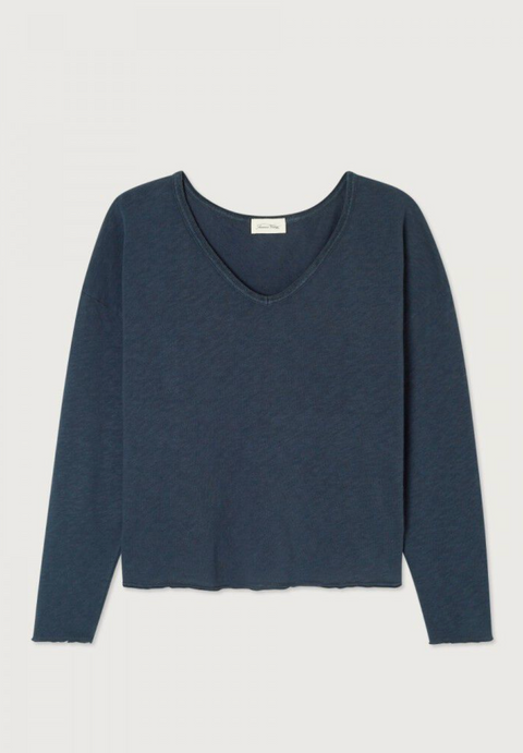 American Vintage Sonoma Long Sleeve T-Shirt - Vintage Navy