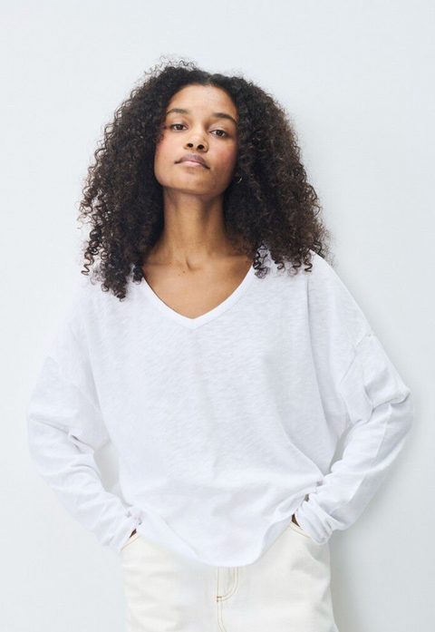 American Vintage Sonoma Long Sleeve T-Shirt - White