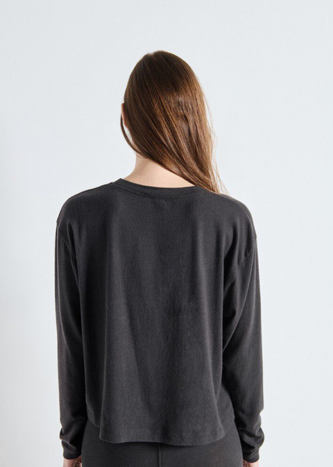 American Vintage Ypawood Long Sleeve T-Shirt - Carbon Melange